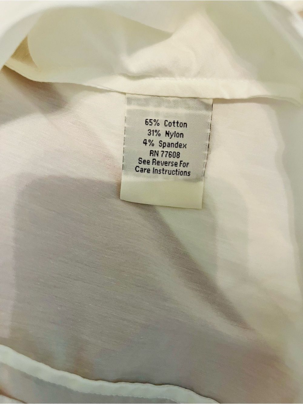 J. Peterman White Tie-Front Button-Up Blouse | Size 6 - Picture 9 of 9